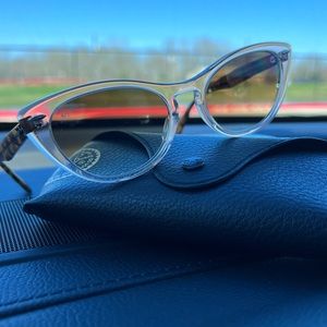 Translucent pink Ray-Bans